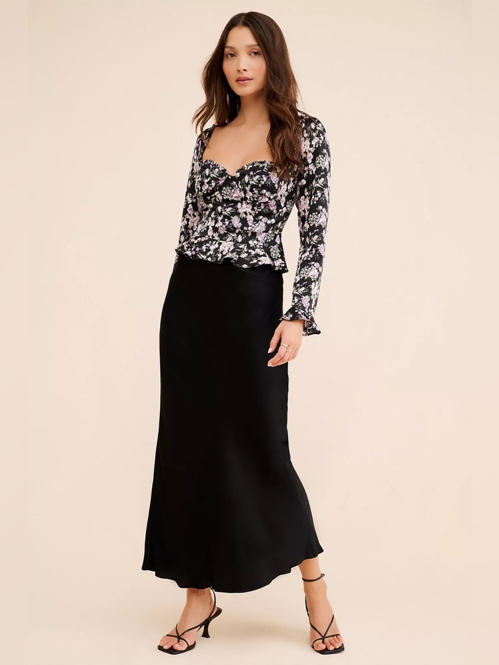 ASTR the Label Floral Corset Long Sleeve Top - Picture 4 of 4